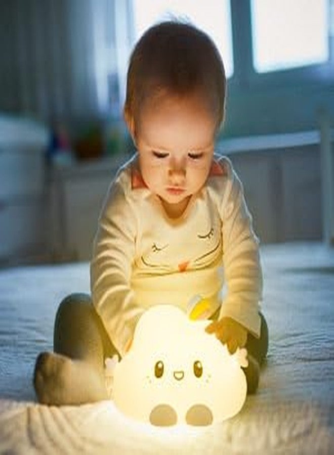 SAPRA Cute Cloud Night Light for Kids – Soft Silicone LED Lamp with Tap Control & Color Changing – USB Rechargeable Kawaii Nightlight for Baby, Bedroom, Nursery, Gifts for Girls & Boys - Image 5