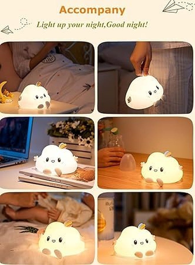 SAPRA Cute Cloud Night Light for Kids – Soft Silicone LED Lamp with Tap Control & Color Changing – USB Rechargeable Kawaii Nightlight for Baby, Bedroom, Nursery, Gifts for Girls & Boys - Image 4