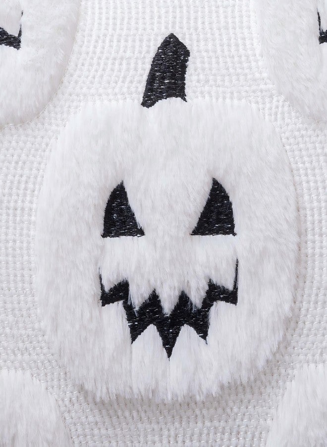 AQOTHES Halloween Funny Face Pumpkin Throw Pillow Covers White 18x18 inch, Set of 2 Fall Decorative Throw Pillows Covers for Living Room Chair Sofa Home Farmhouse Decor - Image 3