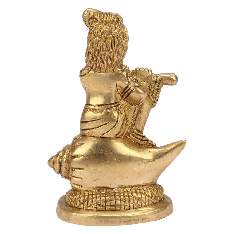 ARTVARKO Artvarko Brass Bal Lord Krishna Bhagwan Idol Murti for Temple Home Decor Entrance Statue Wedding Gift Hand Made Sculpture Gold Color Polish Height 45 Inch  - Image 3