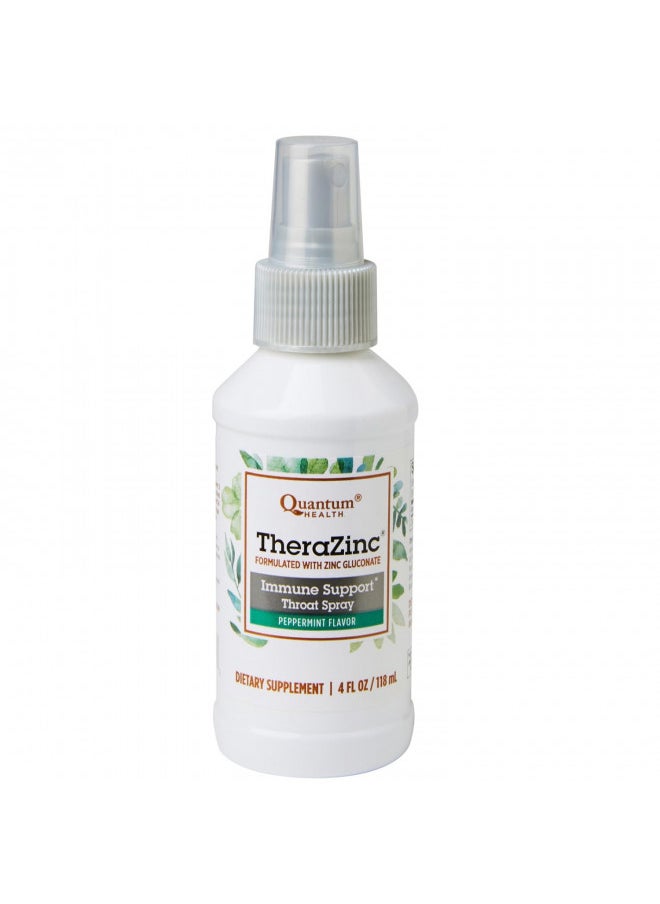 Quantum Quantum Health TheraZinc Oral Spray, Zinc Immune Support For Adults and Kids, Provides Throat Relief in a Soothing Liquid Zinc Spray, 4 Oz.  - Image 1