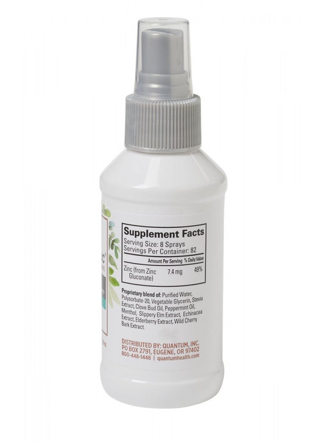 Quantum Quantum Health TheraZinc Oral Spray, Zinc Immune Support For Adults and Kids, Provides Throat Relief in a Soothing Liquid Zinc Spray, 4 Oz.  - Image 3