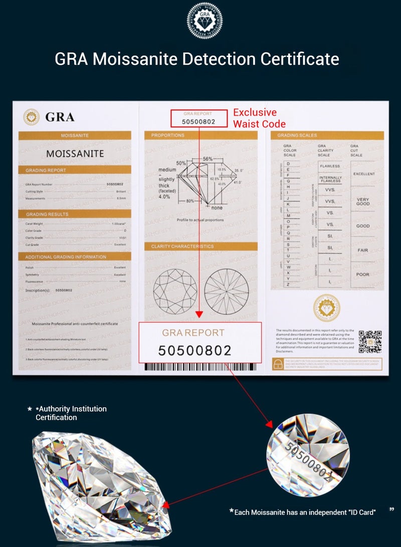 S925 Sterling Silver Flower Design with Full Diamond Accents, 1-Carat Moissanite Ring with Adjustable Band - Image 3