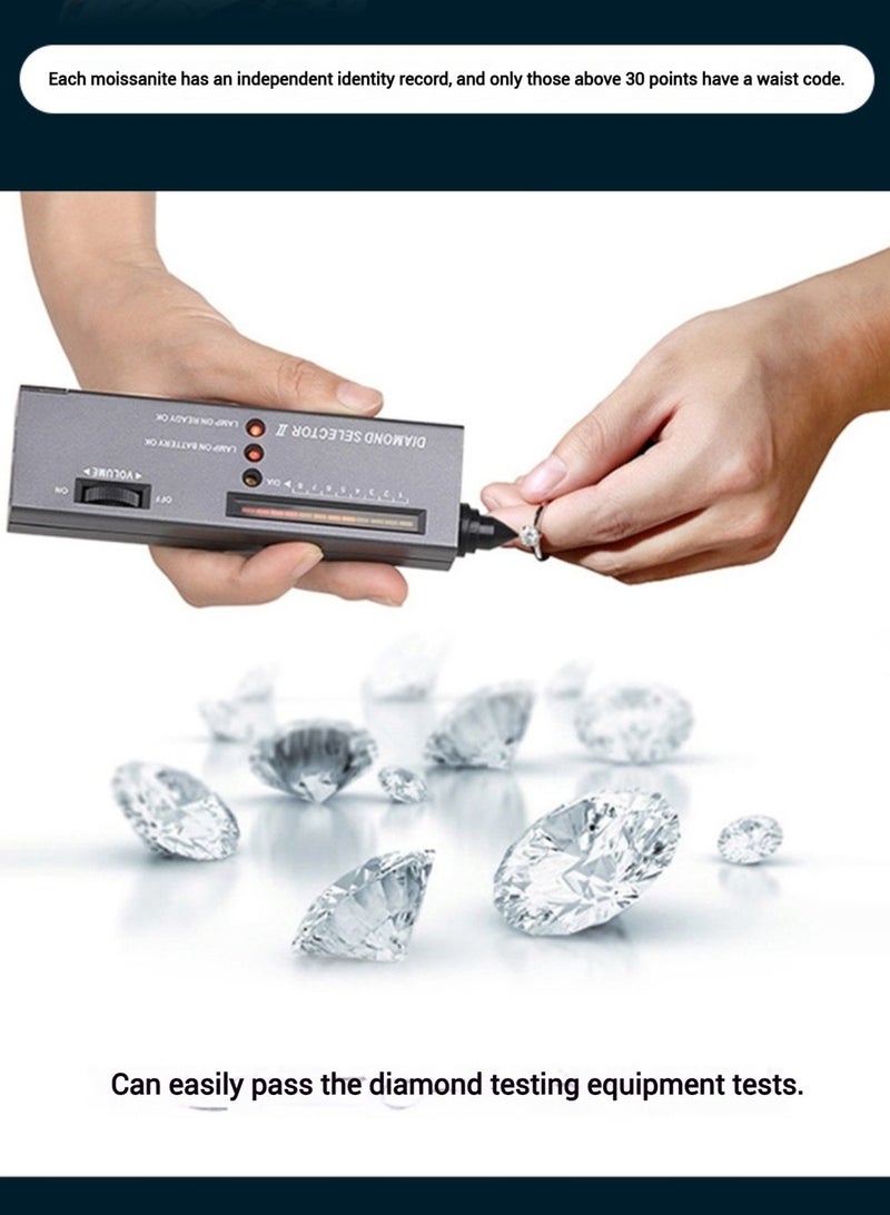 S925 Sterling Silver Flower Design with Full Diamond Accents, 1-Carat Moissanite Ring with Adjustable Band - Image 4