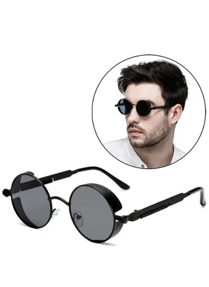 General - Fashionable Vintage Steampunk Metal Round sunglasses with lenses - Image 1