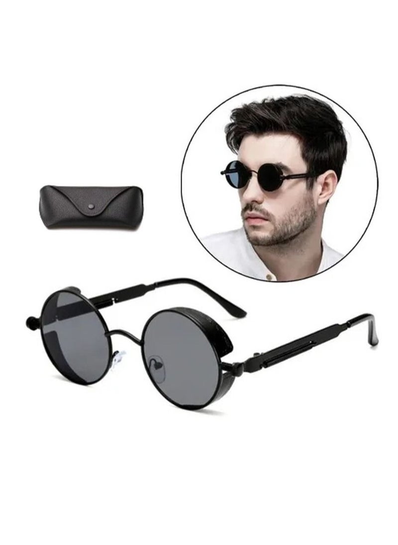 General - Fashionable Vintage Steampunk Metal Round sunglasses with lenses - Image 1