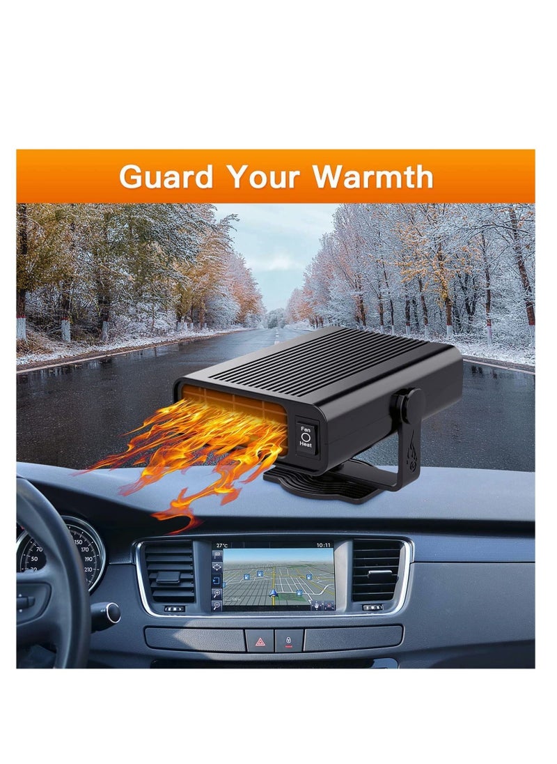 SYOSI - 12V Heater Fa Portable Car Heating Fan Window Defroster Demister Air Purifier Hot Golf Cart Truck Camping That Plugs Into Cigarette Lighter - Image 1