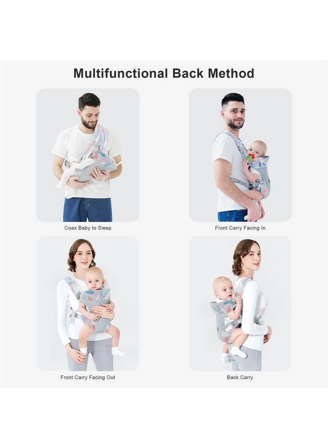 IULONEE Baby Carrier, Embrace Cozy 4-in-1 Infant Carrier Ergonomic Adjustable Holder Portable Convertible Front and Back Backpack Carry for Infants Toddlers Babies Girl and Boy 7-45 Pounds (Blue) - Image 3