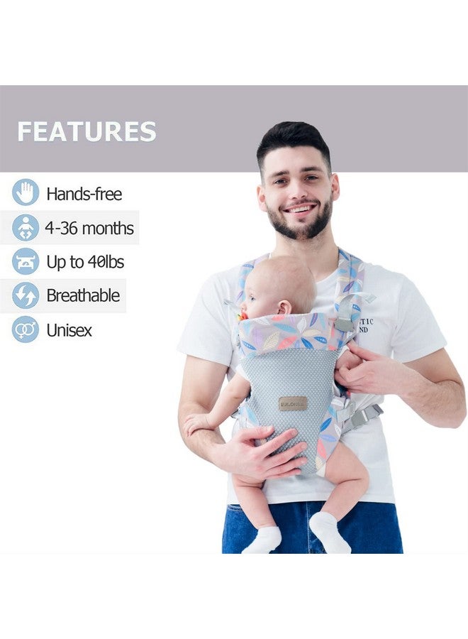 IULONEE Baby Carrier, Embrace Cozy 4-in-1 Infant Carrier Ergonomic Adjustable Holder Portable Convertible Front and Back Backpack Carry for Infants Toddlers Babies Girl and Boy 7-45 Pounds (Blue) - Image 2