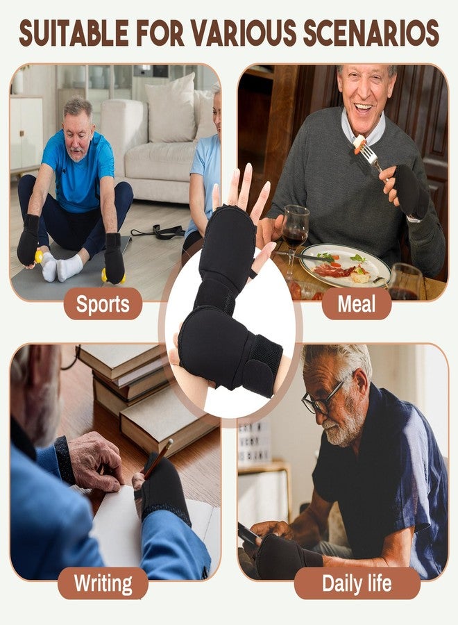 RoundFunny 2 Pairs Weighted Gloves for Tremors with 2 Hand Grip Strengthener Adjustable Hand Stability Aid for Parkinson's Patients, Elderly Improved Wrist Mobility, Writing Stability & Strengthening - Image 5