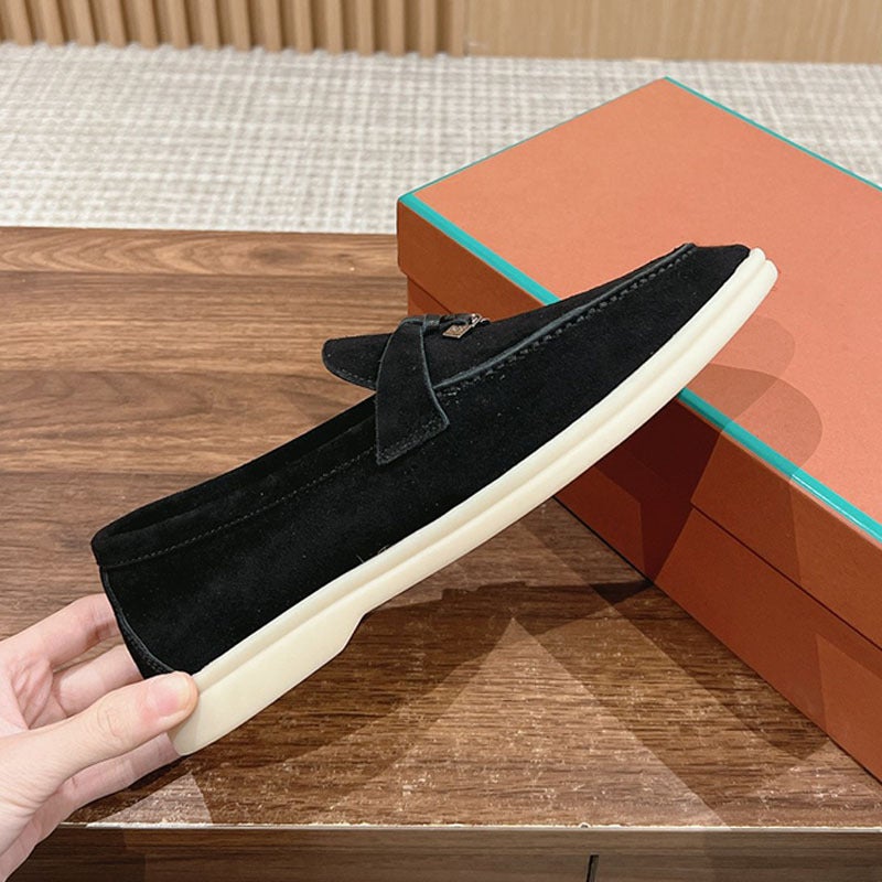 New British Style Soft-Soled Comfortable Loafers Single-Layer Shoes Slip-On Flat Tassel Women'S Shoes Leather Shoes For Men - Image 1