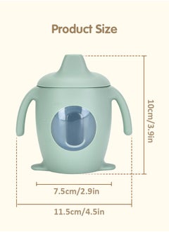 Super ZYouth Baby Silicone Sippy Cup, Baby Training Cup with Handles, Lid and Straw, Baby Snacks Cups, Spill Proof and Non-Slip Sippy Cup for 6-12 Months Babies, 150ml  - Image 2
