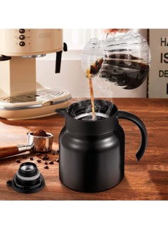 Y&D Thermal Coffee Carafe 28oz Carafes Tea Pot for Keeping Hot Stainless Steel Double Walled Vacuum Insulated Dispenser with Removable Infuser  - Image 2