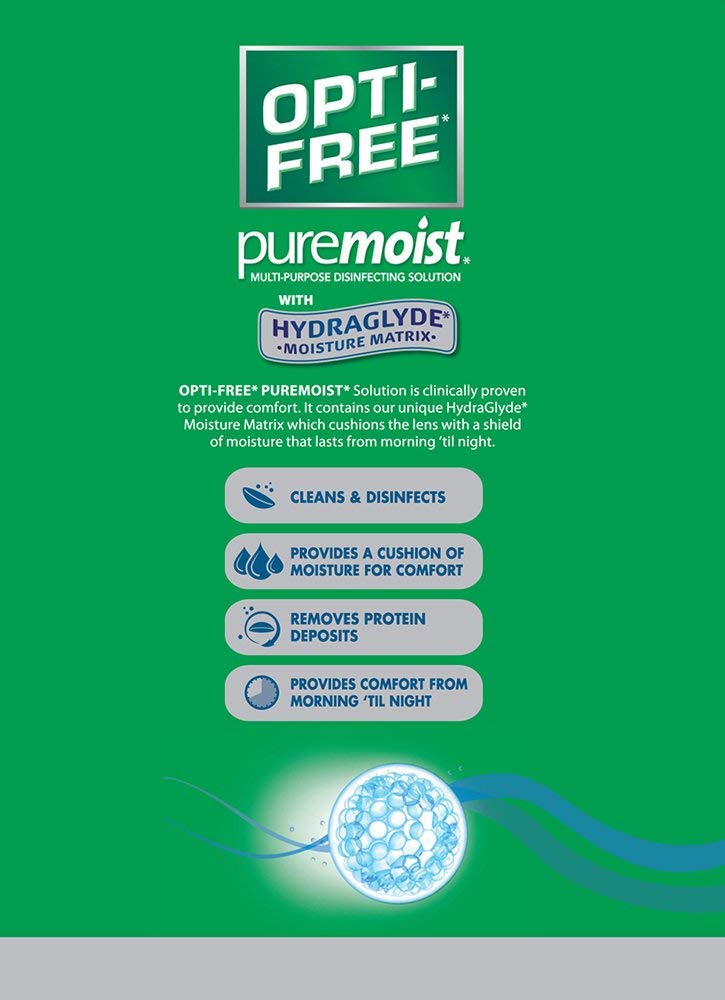 Opti-Free Opti-Free Puremoist Multi-Purpose Disinfecting Solution with Lens Case, 20 Fl Oz (pack of 2)  - Image 3