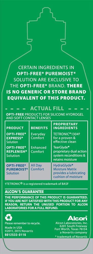 Opti-Free Opti-Free Puremoist Multi-Purpose Disinfecting Solution with Lens Case, 20 Fl Oz (pack of 2)  - Image 4