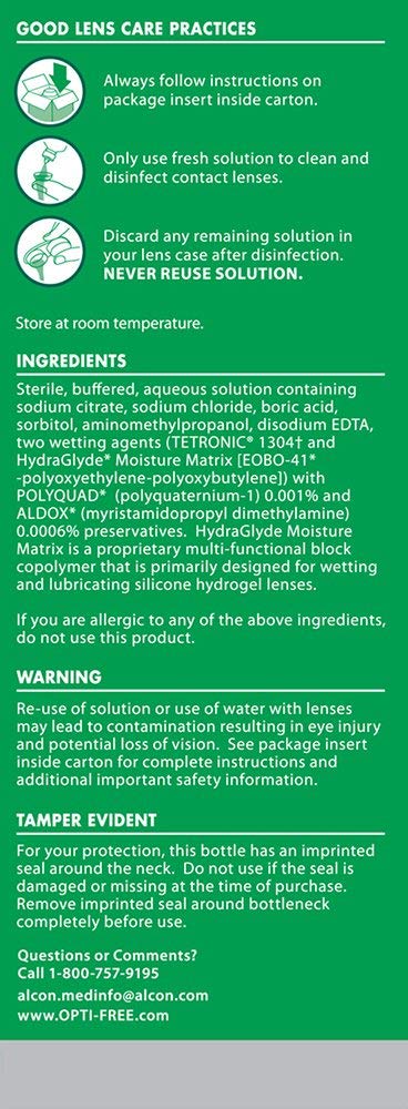 Opti-Free Opti-Free Puremoist Multi-Purpose Disinfecting Solution with Lens Case, 20 Fl Oz (pack of 2)  - Image 5