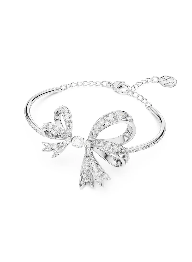 SWAROVSKI Volta Soft Bow Rhodium Plated Bracelet