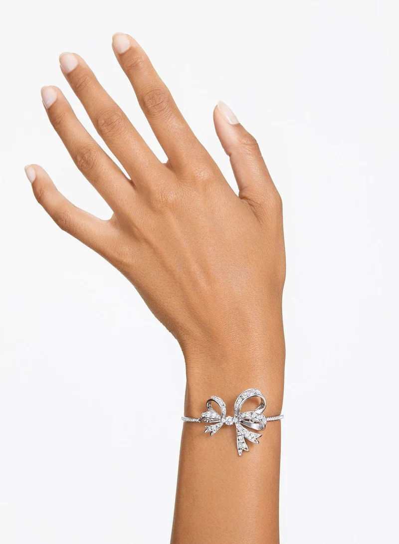 SWAROVSKI Volta Soft Bow Rhodium Plated Bracelet