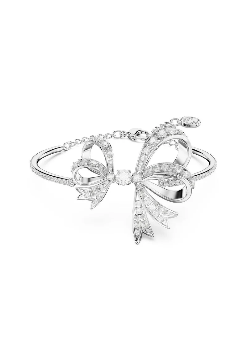 SWAROVSKI Volta Soft Bow Rhodium Plated Bracelet