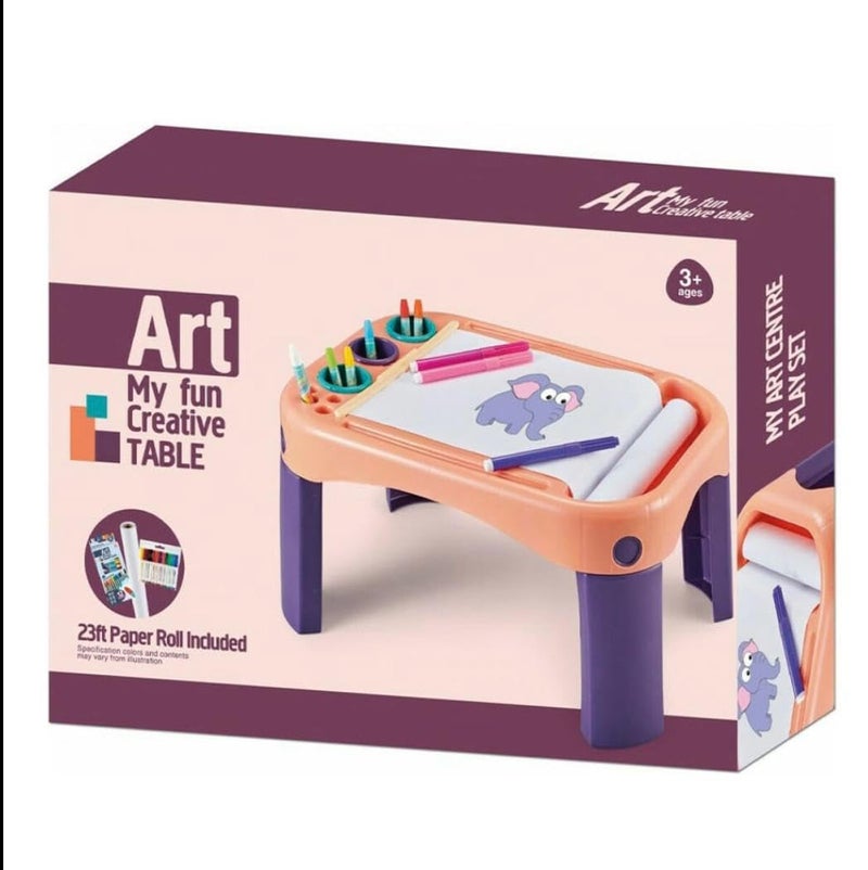 Radhya Accessories Radhya Accessories 2 in 1 Art Painitng Learning Table with Sheets Art Kit with Colors Drawing Painting Gift for Girls, Gift for Boys  - Image 2