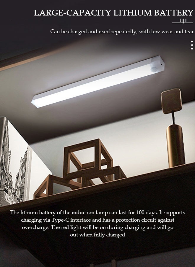 DUNISO عبوتان من ضوء استشعار جسم الإنسان في الداخل، زاوية حثية 100 درجة، تعمل بمنفذ USB، ضوء النهار 3000K-6000K، شريط إضاءة LED للمطبخ، الخزانة، الرف، الخزانة 20 سم - Image 5