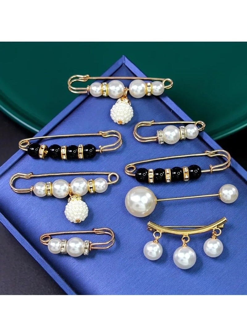 ATRJSZ Ainameisi - Women's Metal Leak Proof Brooch Korean Fashion 8-Piece Set Flip Clothing Corset Brooch DIY Accessories - Image 5