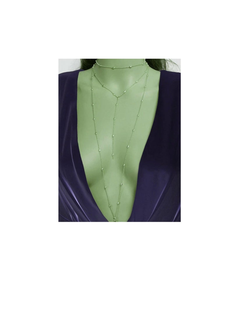 RA accessories Chain Body Silvery _belly Chain - Free Size  - Image 1