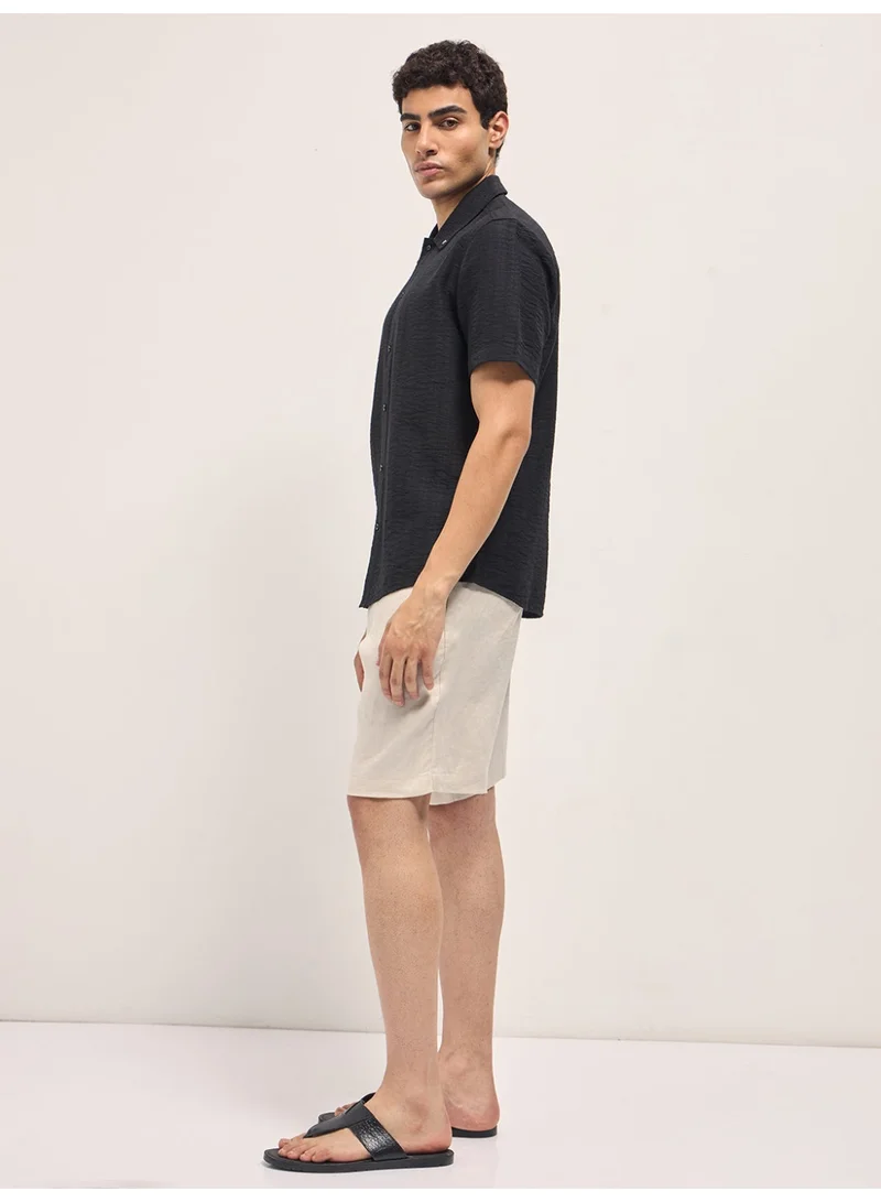 THE BEAR HOUSE  Men’s Classic Short Sleeve Casual Shirt – Lightweight, Breathable, and Designed for a Smart Yet Easygoing Look All Day Long for Men | Best Price UAE