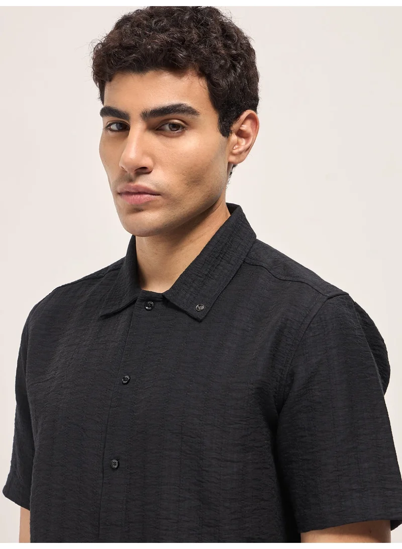 THE BEAR HOUSE  Men’s Classic Short Sleeve Casual Shirt – Lightweight, Breathable, and Designed for a Smart Yet Easygoing Look All Day Long for Men | Best Price UAE