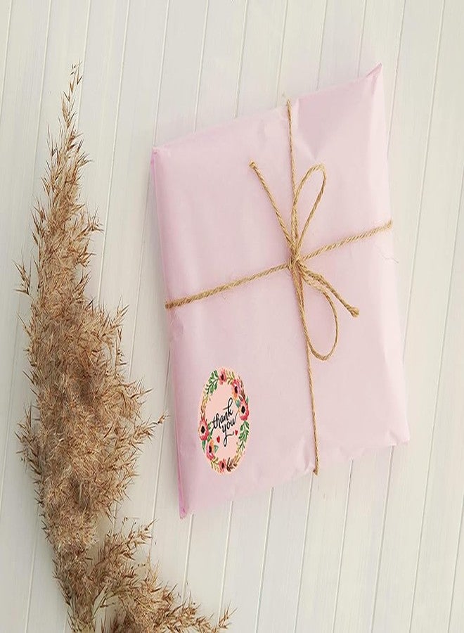 Fapiwen Paper Thank You Stickers - 500pcs Round Floral Tags,Glass Self-Adhesive & Waterproof With Beautiful Design,Cute for Giveaways,Envelope Seals,Party Gift Wrap Bag,Baking Packaging,25 x 25 mm - Image 5