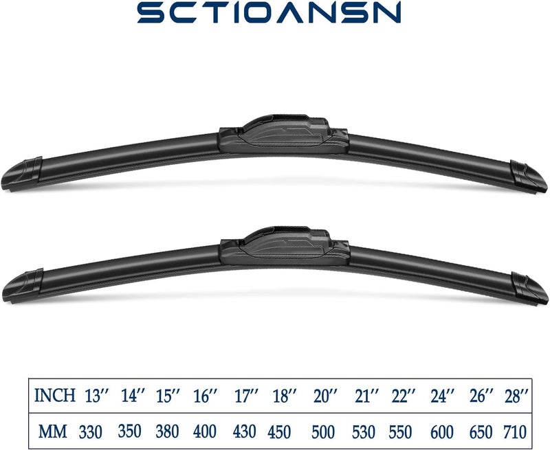 sctioansn 3-Piece Windshield Wiper Blade Set for Nissan Rogue and Pathfinder - 26"/17"/12" - Image 3
