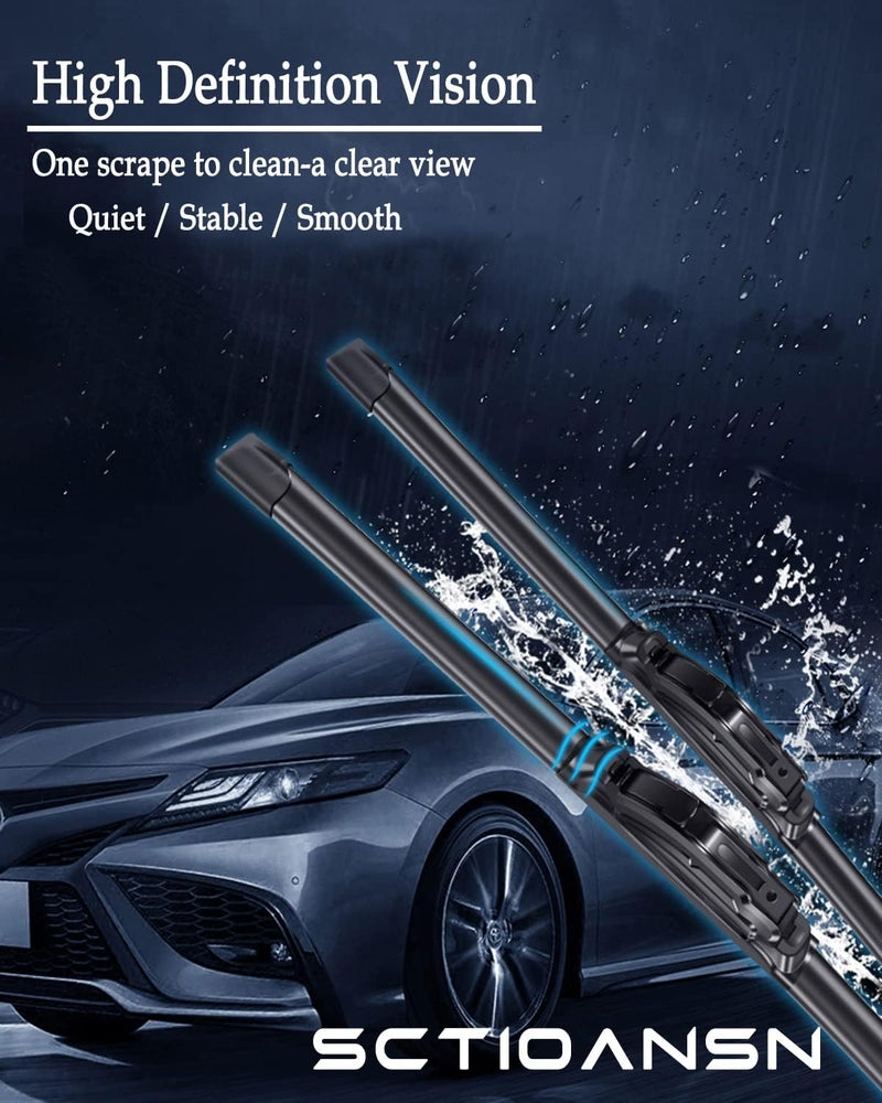 sctioansn 3-Piece Windshield Wiper Blade Set for Nissan Rogue and Pathfinder - 26"/17"/12" - Image 4