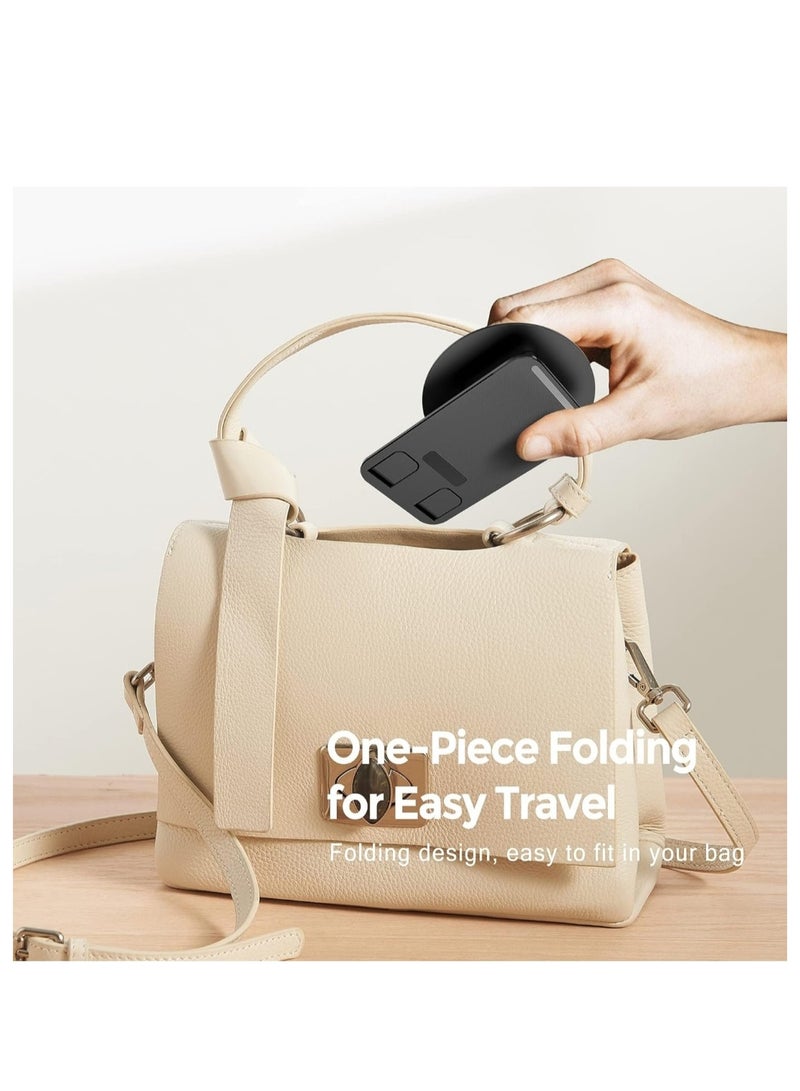 LOWHAT 360° Rotating Adjustable Phone Stand for Desk - Compatible with iPhone 15 Pro/Pro Max, Samsung Galaxy, Tablets - Perfect Desk Accessory in Black - Image 5