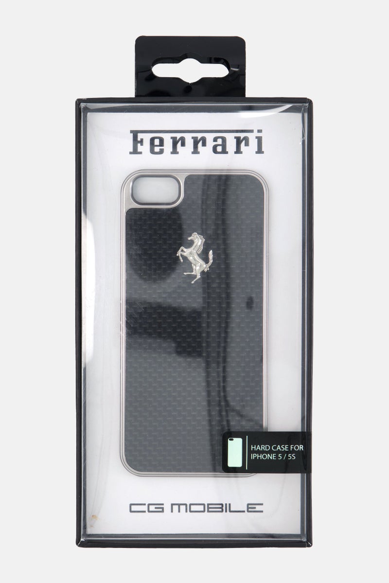 Ferrari غطاء شعار علامة آيفون 5، أسود - Image 2