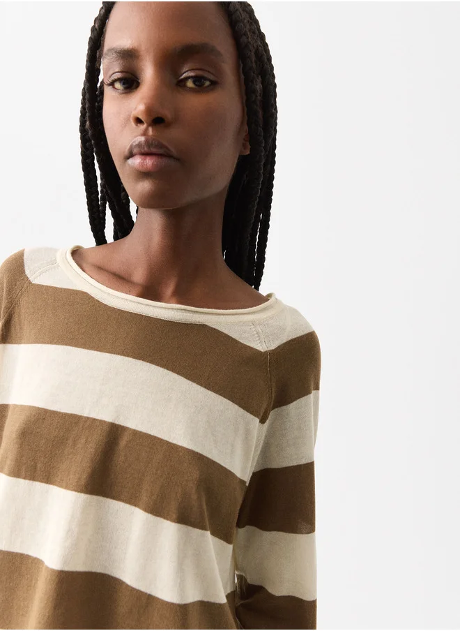 PARFOIS Striped Knit Sweater