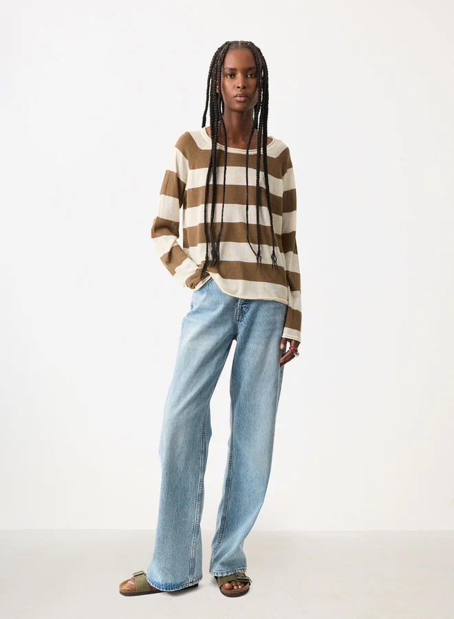 PARFOIS Striped Knit Sweater