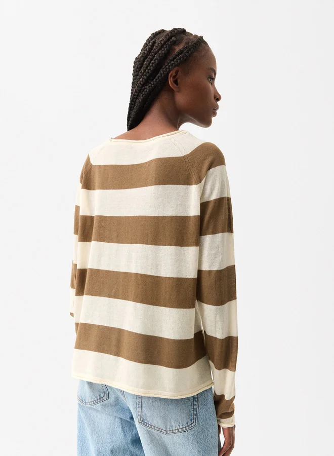 PARFOIS Striped Knit Sweater