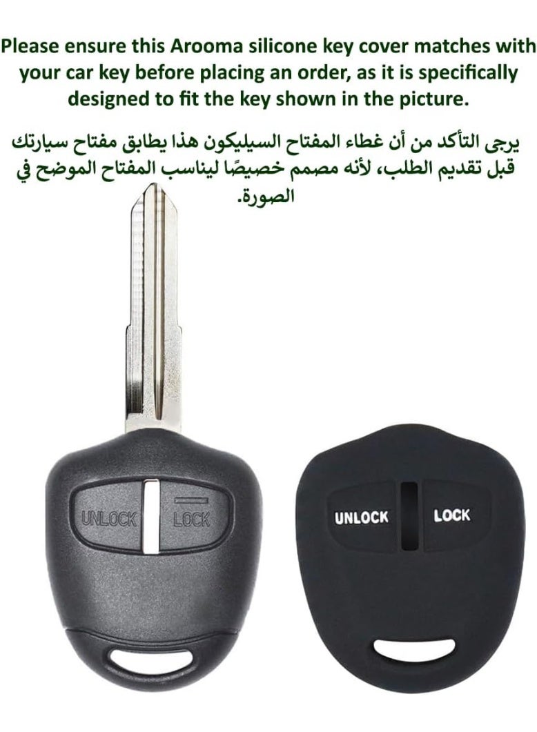 2 Buttons Silicone Key Shell Cover Case for MITSUBISHI Pajero Triton Lancer Evo Evolution Grandis Outlander, Remote Protection Case - Image 2