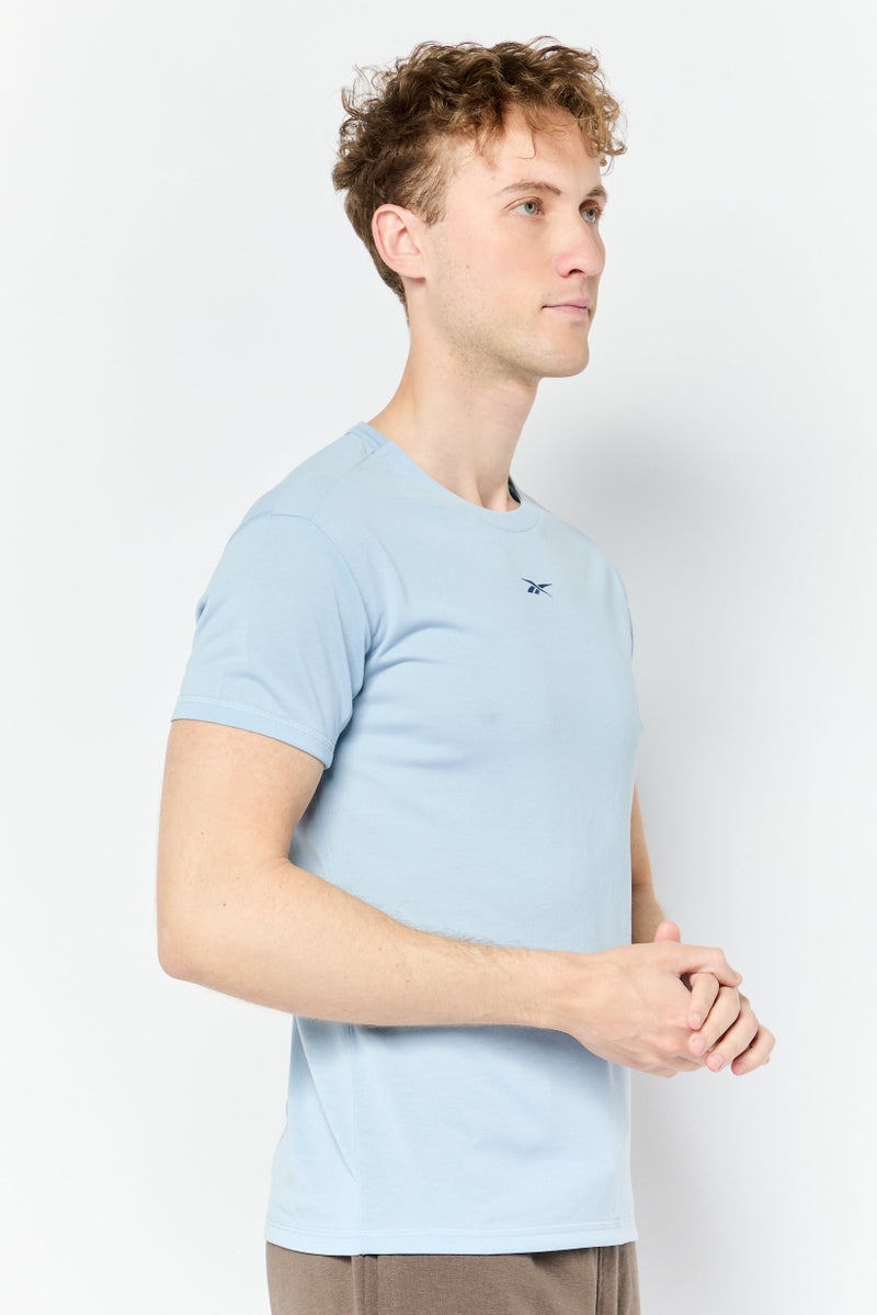 Reebok Men Sportswear Fit Short Sleeve Outdoor T-Shirt, Ash Blue - Image 2