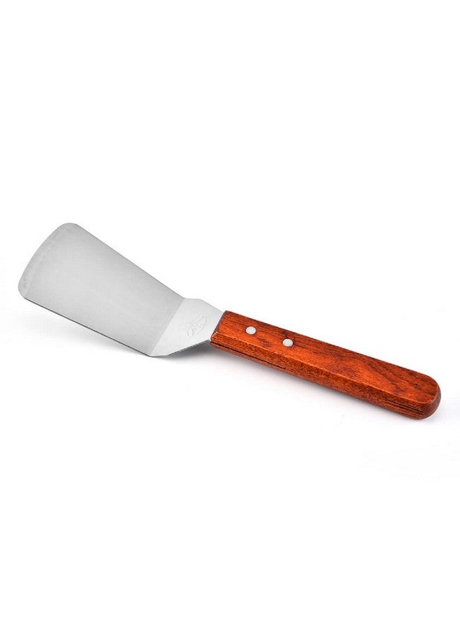 Baskety Metal Spatula Set of 1 Griddle Spatula spatulas Griddle Scraper and Pancake Flipper or Hamburger Turner Stainless Steel Utensil Great for BBQ Grill Flat Top - Commercial Grade Turner F Small - Image 1