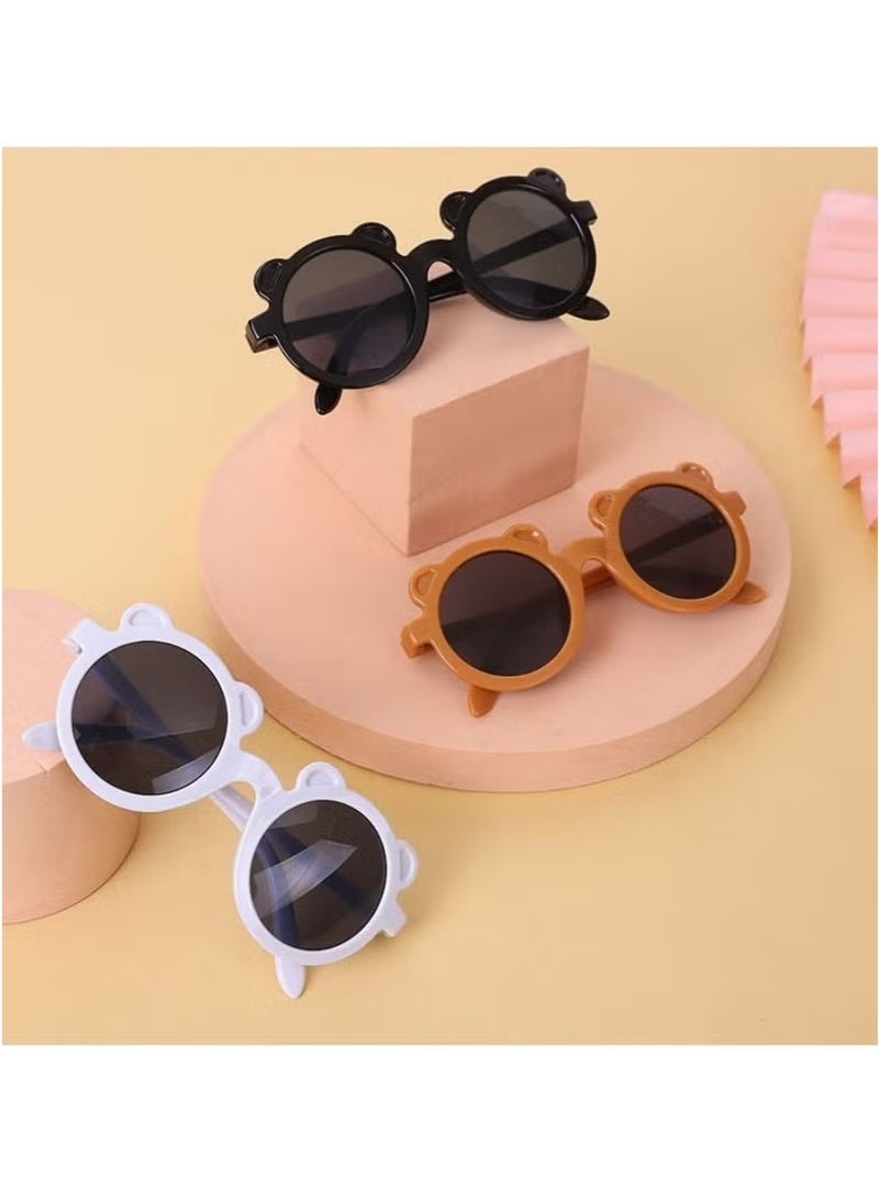 Generic Summer Round Frame Bear Set Of Three Sunglasses For Children  - Image 1