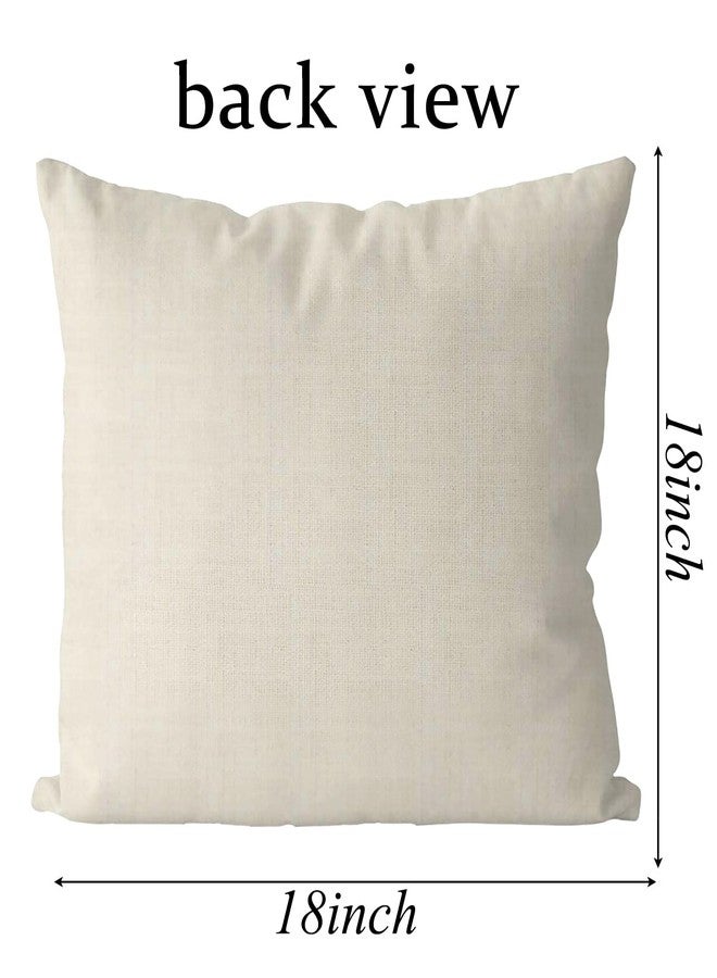 GAGEC Halloween Pillow Covers 18x18 Inch Ghost Pumpkins Linen Pillowcase Holiday Farmhouse Throw Pillows Indoor Outdoor Couch Cushion Case for Home Sofa Decor - Image 2