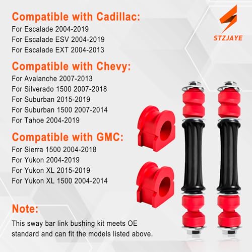 STZJAYE K700432 K700538 K200222 Sway Bar Links with Bushings 36MM, Stabilizer Bar Bushing Kit Compatible with Escalade, for Chevy for Silverado for Suburban, for GMC for Sierra for Yukon - Image 3