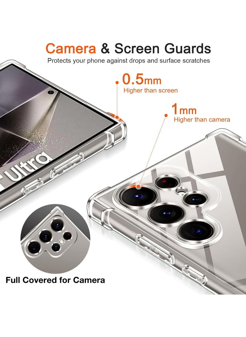Denx - Clear Case Compatible with Samsung Galaxy S25 Ultra 5G 6.9inch, Clear TPU Case with 4 Corners Shockproof Protection & Camera Protection Anti-Slip (Clear) - Image 1