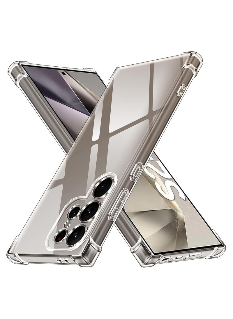 Denx - Clear Case Compatible with Samsung Galaxy S25 Ultra 5G 6.9inch, Clear TPU Case with 4 Corners Shockproof Protection & Camera Protection Anti-Slip (Clear) - Image 1