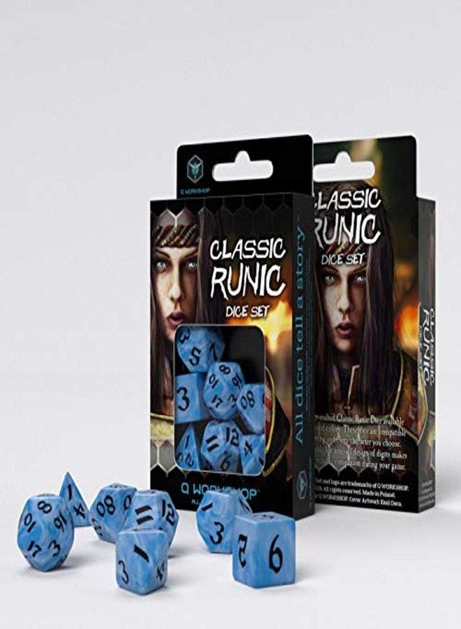 Q WORKSHOP Q-Workshop Classic Runic Glacier & Black Dice Set (7) - Image 1