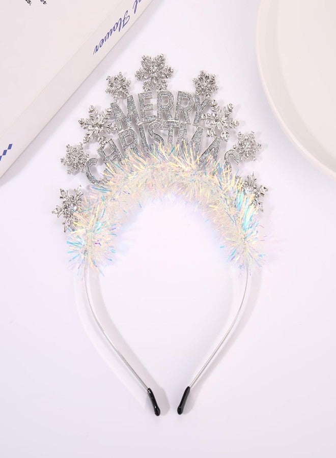 سيالكسهيني طوق رأس CEALXHENY لعيد الميلاد للنساء، أطواق رأس للعطلات باللون الأحمر والأخضر، أطواق رأس على شكل شجرة عيد الميلاد وندفة ثلج، إكسسوارات أزياء عيد الميلاد، زينة، هدايا حفلات (نمط A5) - Image 5