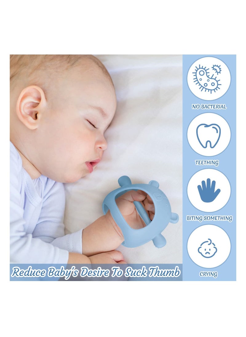 Generic - 3 Packs Bear Baby Teething Toy Silicone Teething Toys For Babies 0-6 Months 6-12 Months Anti Dropping Wrist Hand Teethers Baby Chew Toys For Sucking Needs - Image 1