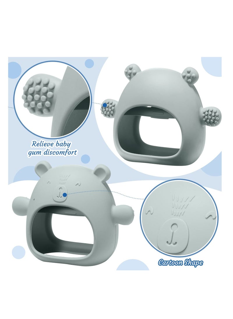Generic - 3 Packs Bear Baby Teething Toy Silicone Teething Toys For Babies 0-6 Months 6-12 Months Anti Dropping Wrist Hand Teethers Baby Chew Toys For Sucking Needs - Image 1