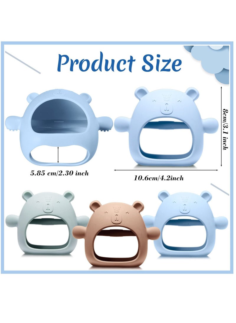 Generic - 3 Packs Bear Baby Teething Toy Silicone Teething Toys For Babies 0-6 Months 6-12 Months Anti Dropping Wrist Hand Teethers Baby Chew Toys For Sucking Needs - Image 1